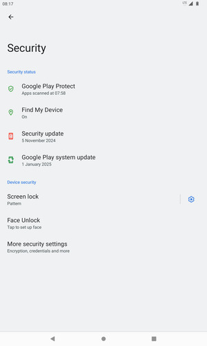 Select More security settings
