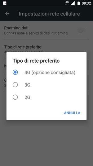 Seleziona la tua opzione preferita
