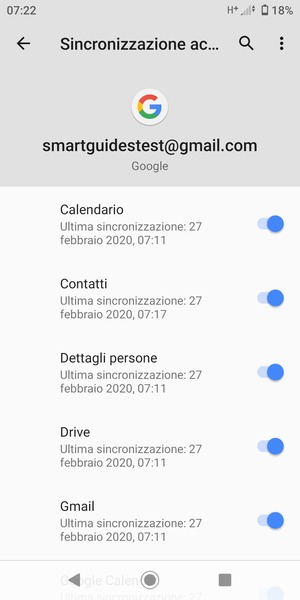 Assicurati che Contatti sia selezionato