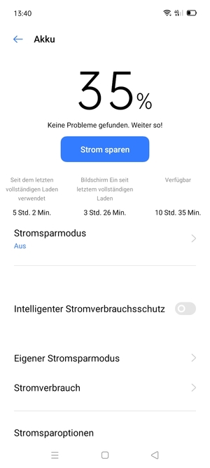 Wählen Sie Stromsparoptionen