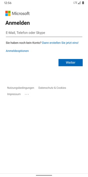 Geben Sie Ihre E-Mail-Adresse ein und wählen Sie Weiter