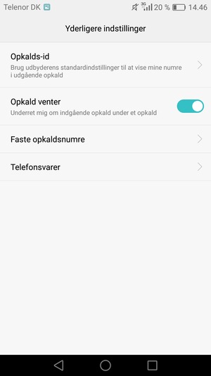 Vælg Telefonsvarer