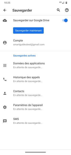 Sélectionnez Compte