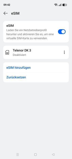 Wählen Sie die Menü-Taste