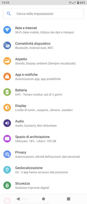 Seleziona Rete e Internet