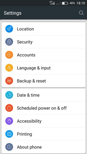 Scroll to and select About phone