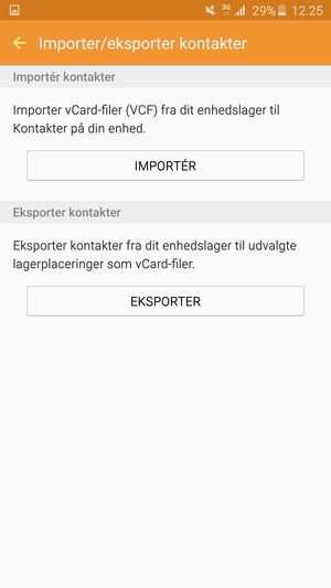 Vælg IMPORTÉR