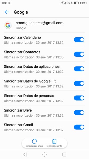 Seleccione Sincronizar ahora