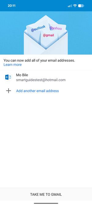 Select TAKE ME TO GMAIL