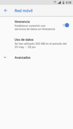 Activar o desactivar Itinerancia