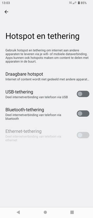 Selecteer Draagbare hotspot