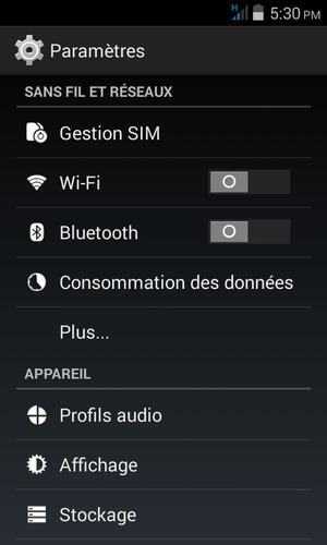 Sélectionnez Plus...