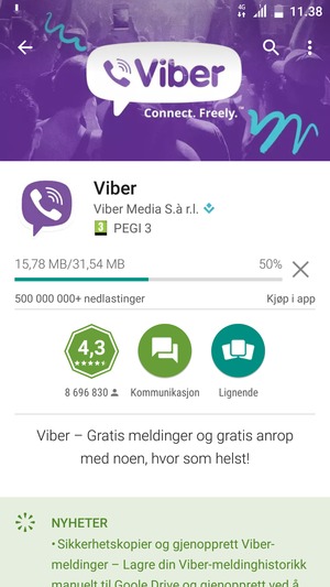 Vent til installasjonen er ferdig