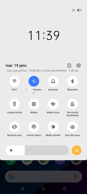 Sélectionnez le bouton Paramètres