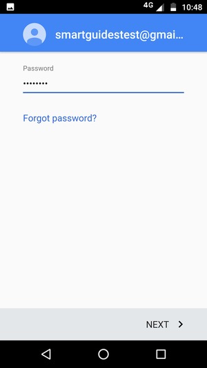 Enter your password and select NEXT