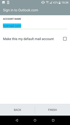 Give your account a name and select FINISH