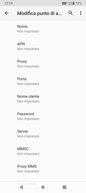 Inserisci informazioni MMS