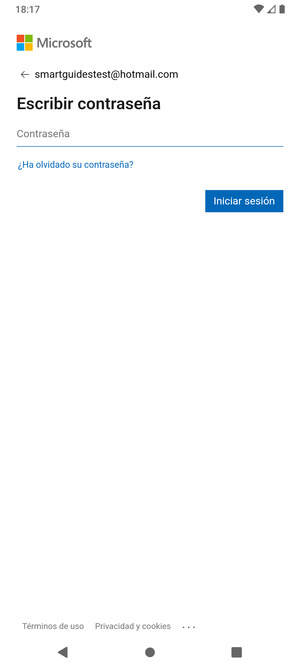 Introduzca su contraseña y seleccione Iniciar sesión