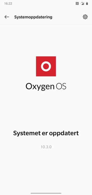 Hvis telefonen din er oppdatert, vil du se følgende skjermbilde