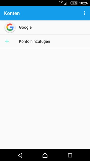 Wählen Sie Google