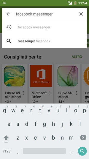 Inserisci il nome dell'app e seleziona Cerca
