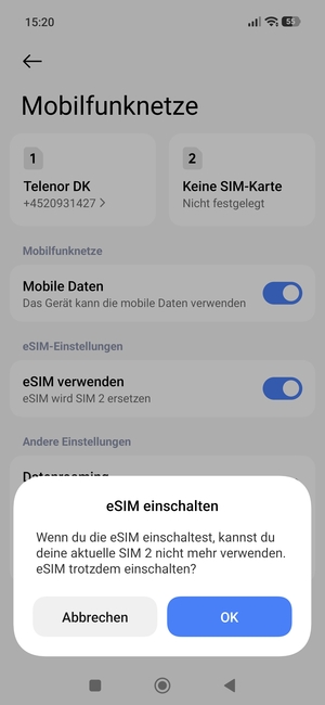 Wählen Sie OK