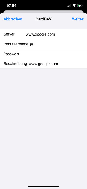 Geben Sie Ihre Google Informationen ein und wählen Sie Weiter