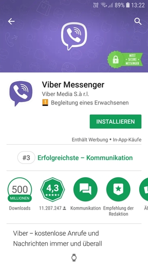 Wählen Sie INSTALLIEREN