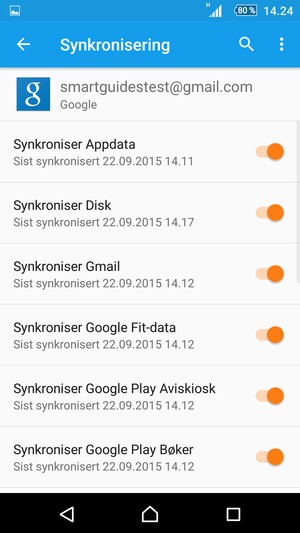 Velg menyknappen