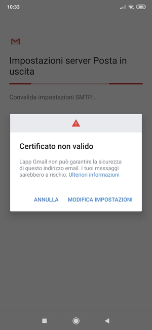 Seleziona MODIFICA IMPOSTAZIONI