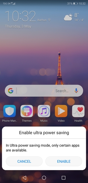 Select ENABLE