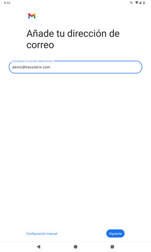 Introduzca su Dirección de correo electrónico y seleccione Siguiente
