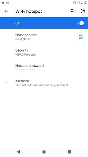 Your phone is now set up for use as a modem
