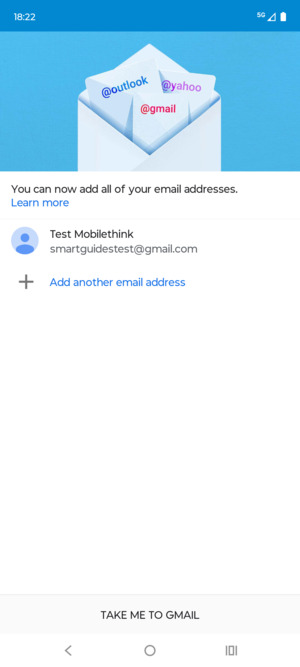 Select TAKE ME TO GMAIL