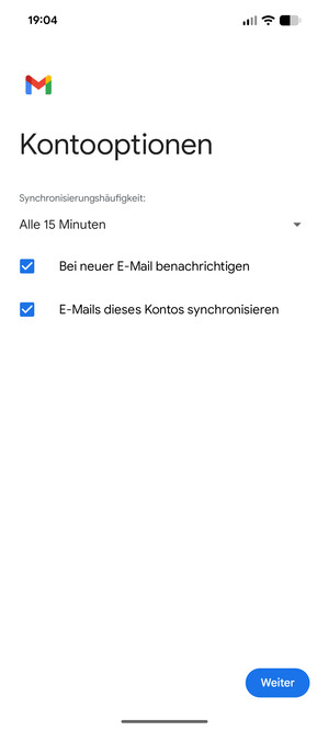 Wählen Sie Weiter