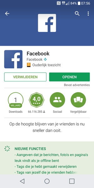 Selecteer OPENEN