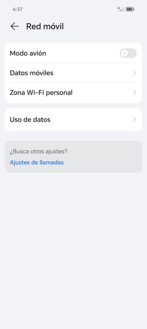 Seleccione Zona Wi-Fi personal