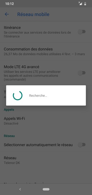 Veuillez attendre la fin de la recherche