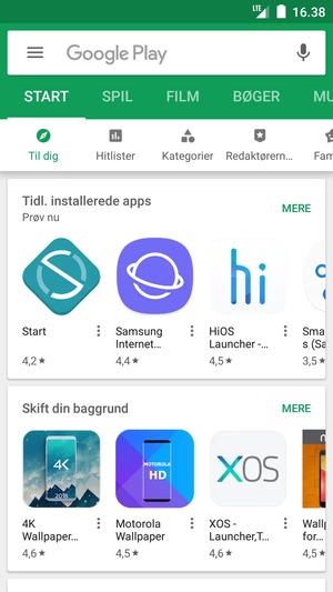 Vælg søgefeltet