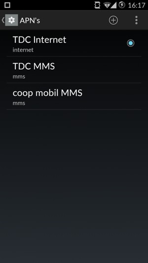 Selecteer de Menu-knop