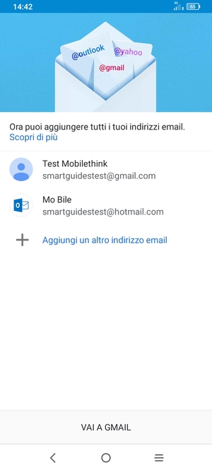 Seleziona VAI A GMAIL