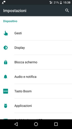 Scorri e seleziona Blocca schermo