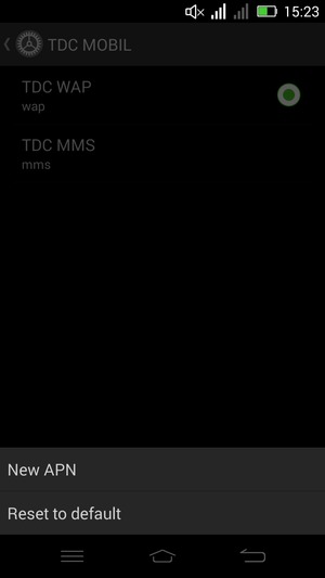Select Reset to default
