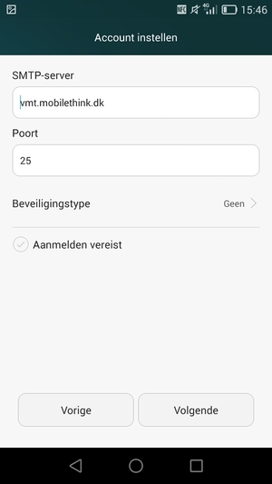 Haal het vinkje uit het Aanmelden vereist selectievakje en selecteer Volgende