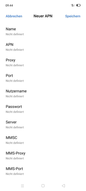 Geben Sie Internet-Informationen ein