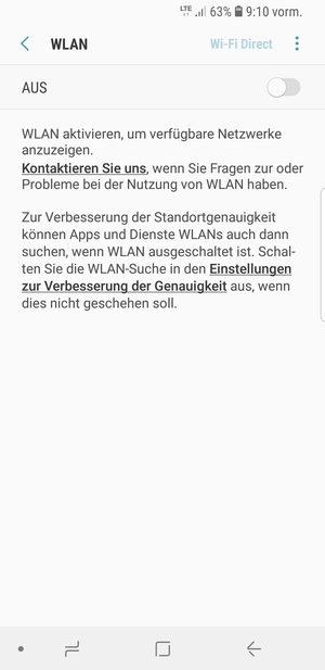 Schalten Sie WLAN ein