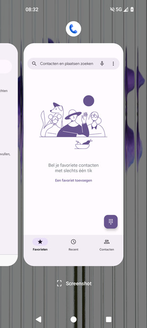 Veeg apps naar boven om ze te sluiten
