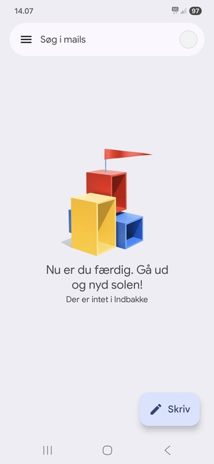 Din Gmail er klar til brug