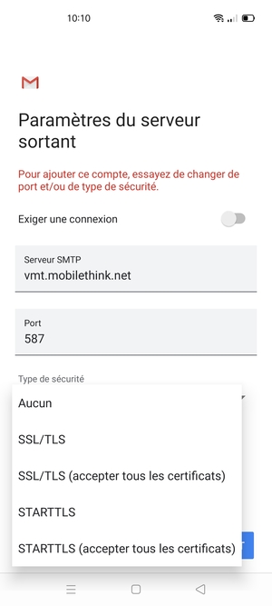 Sélectionnez Aucun