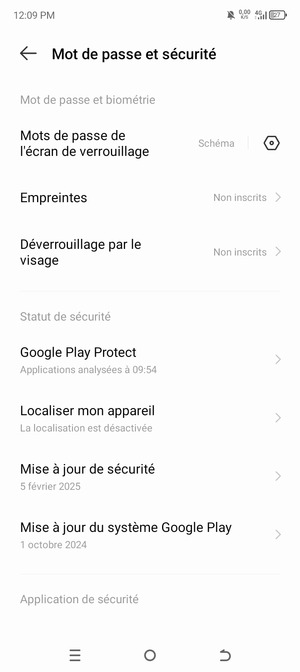 Votre téléphone est maintenant sécurisé par un écran de verrouillage